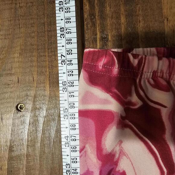 Bobbie Brooks Ladies Pink Marbled Leggings - Size L - Picture 4 of 6